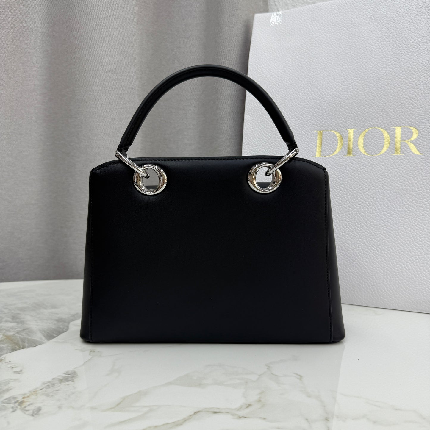 Dior Bow Tote Black Hardware DO0737 - Image 3