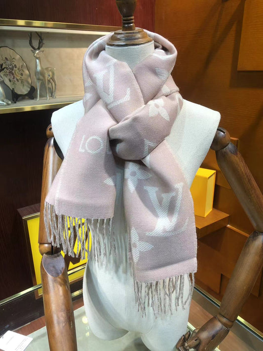lv wool scarf pink lv240723s