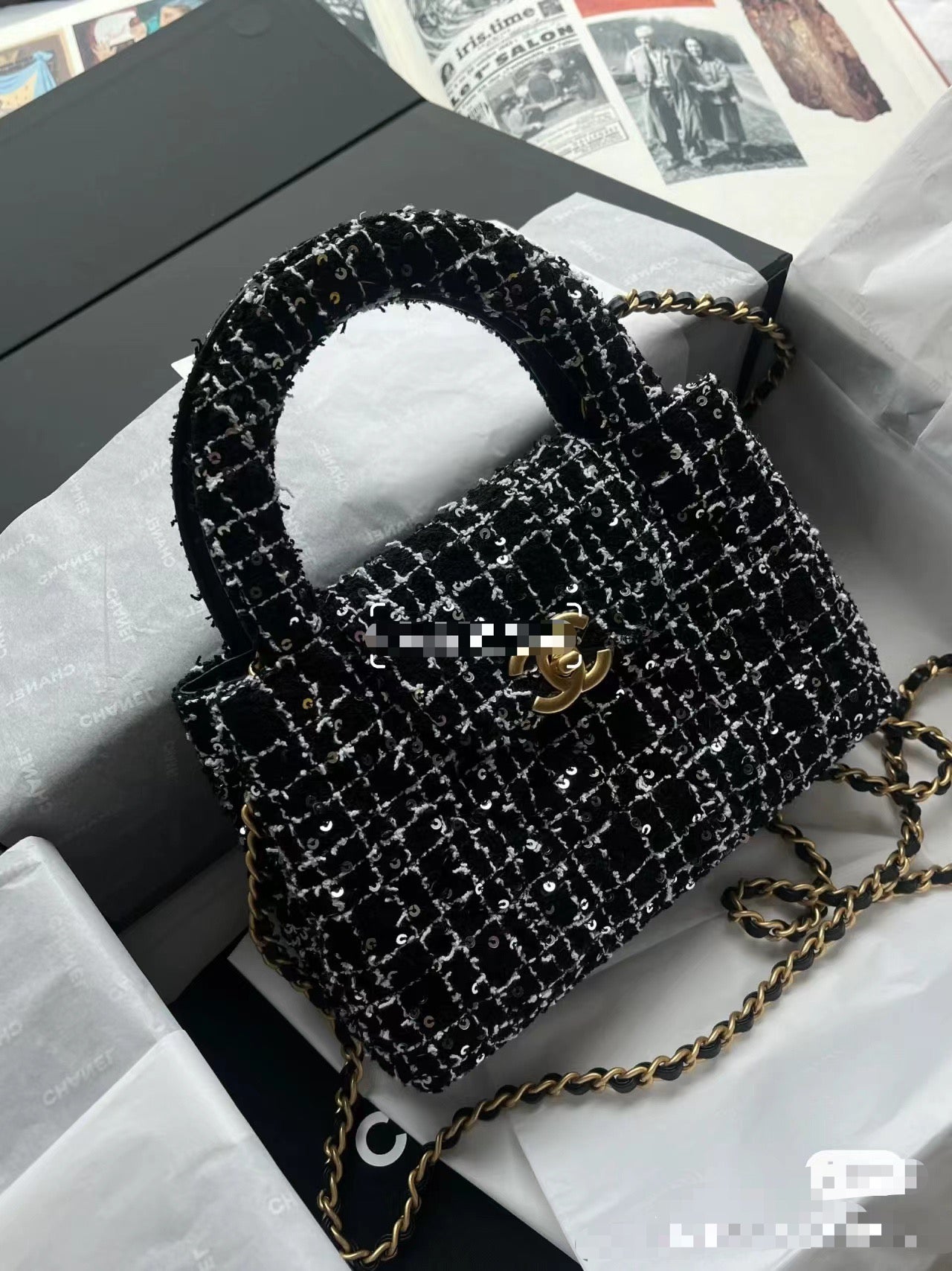 Chanel 26C Kelly Chain Bag Black AS4416