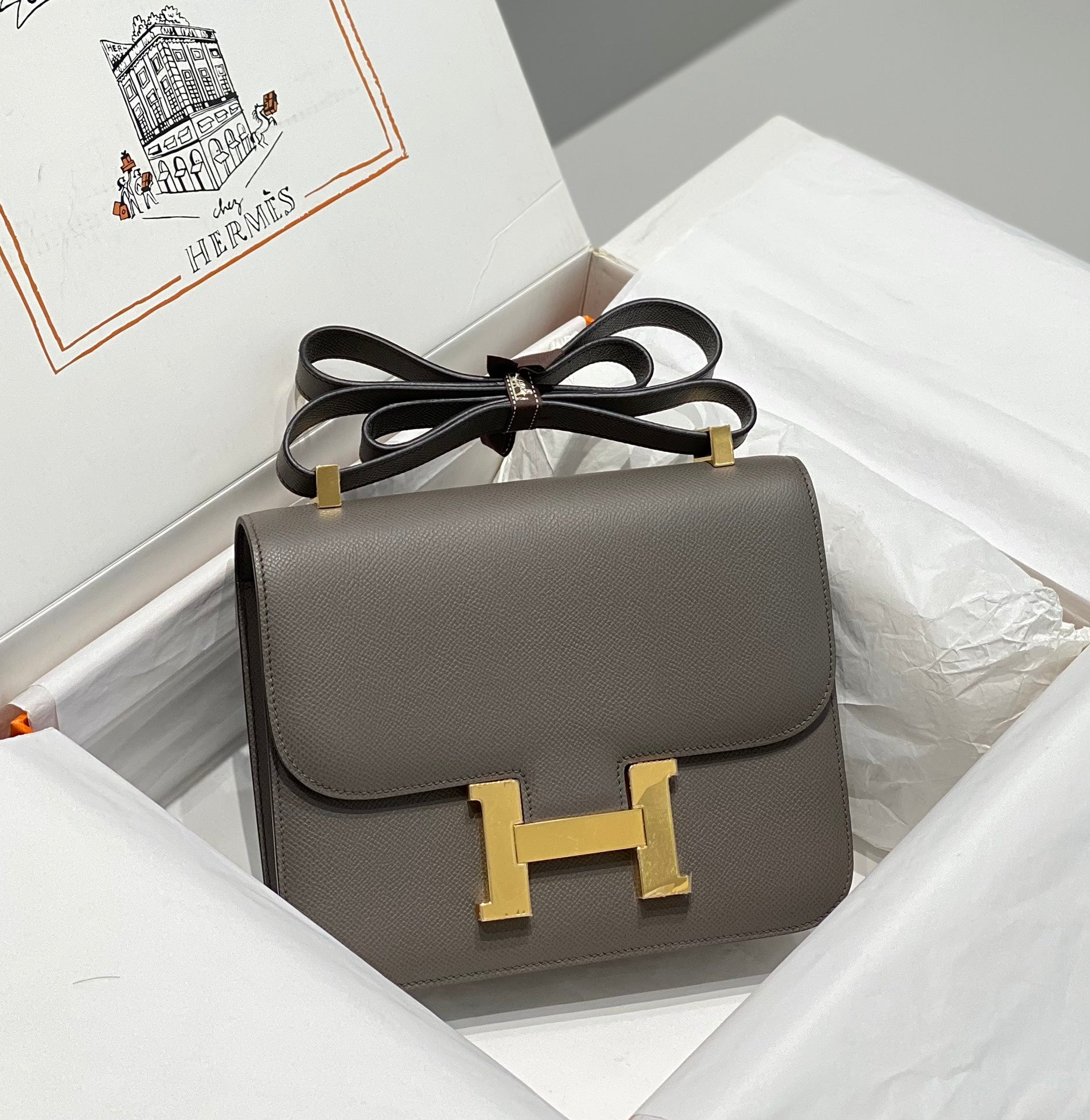 Hermès Constance 23 Pewter Grey Gold 26050923