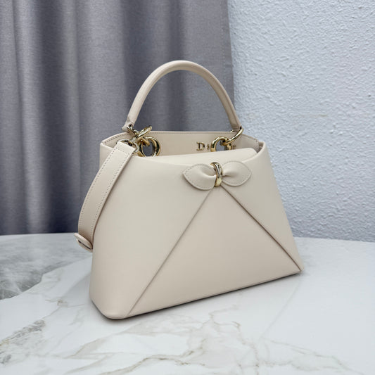 Dior Bow Tote Light Beige Gold Hardware DO0737 - Image 1