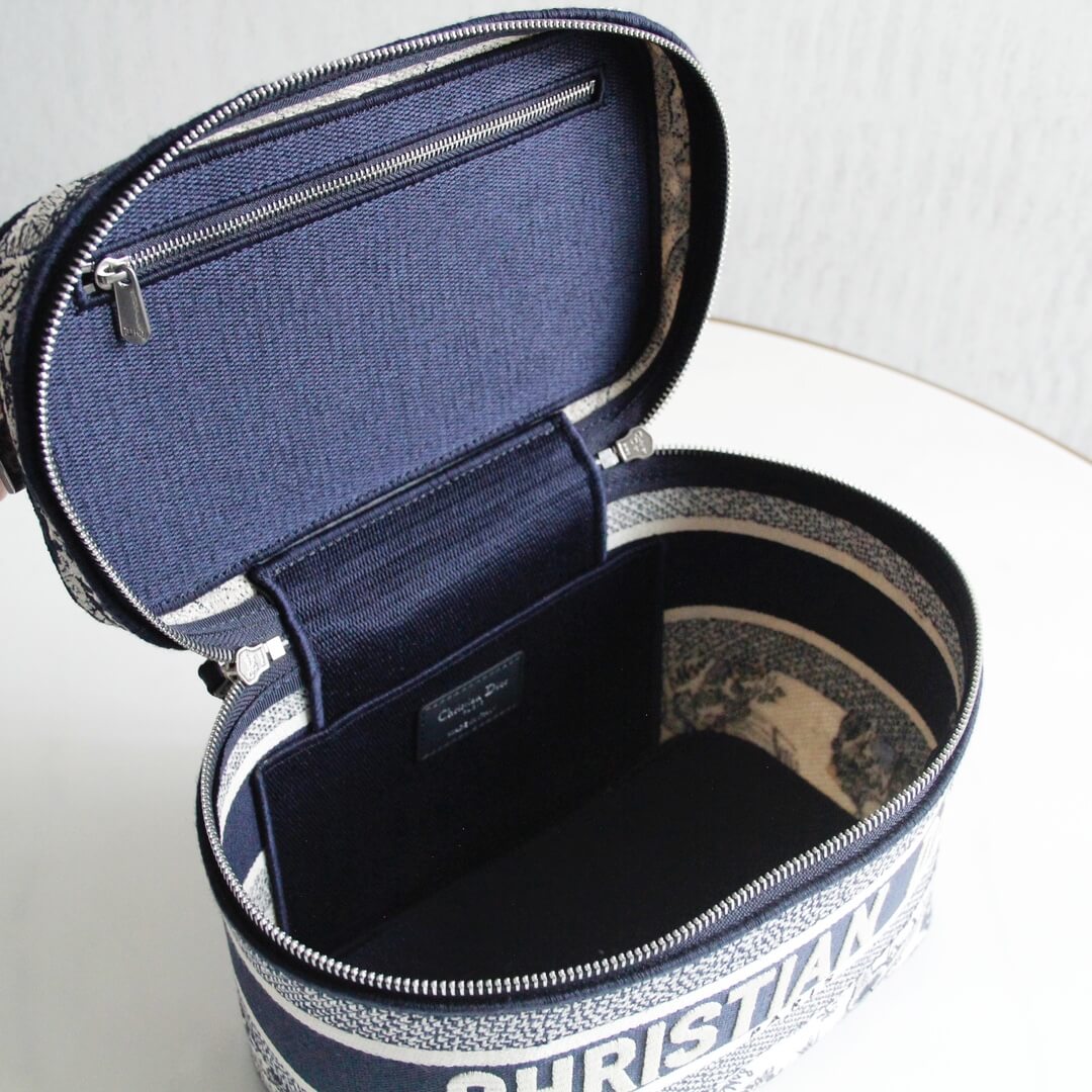 9012 travel blue cosmetic case womens makeup bag embroidery