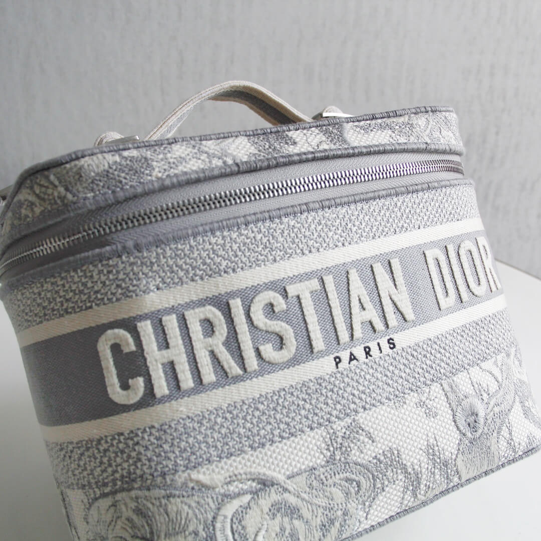 9012 travel grey cosmetic case womens makeup bag embroidery