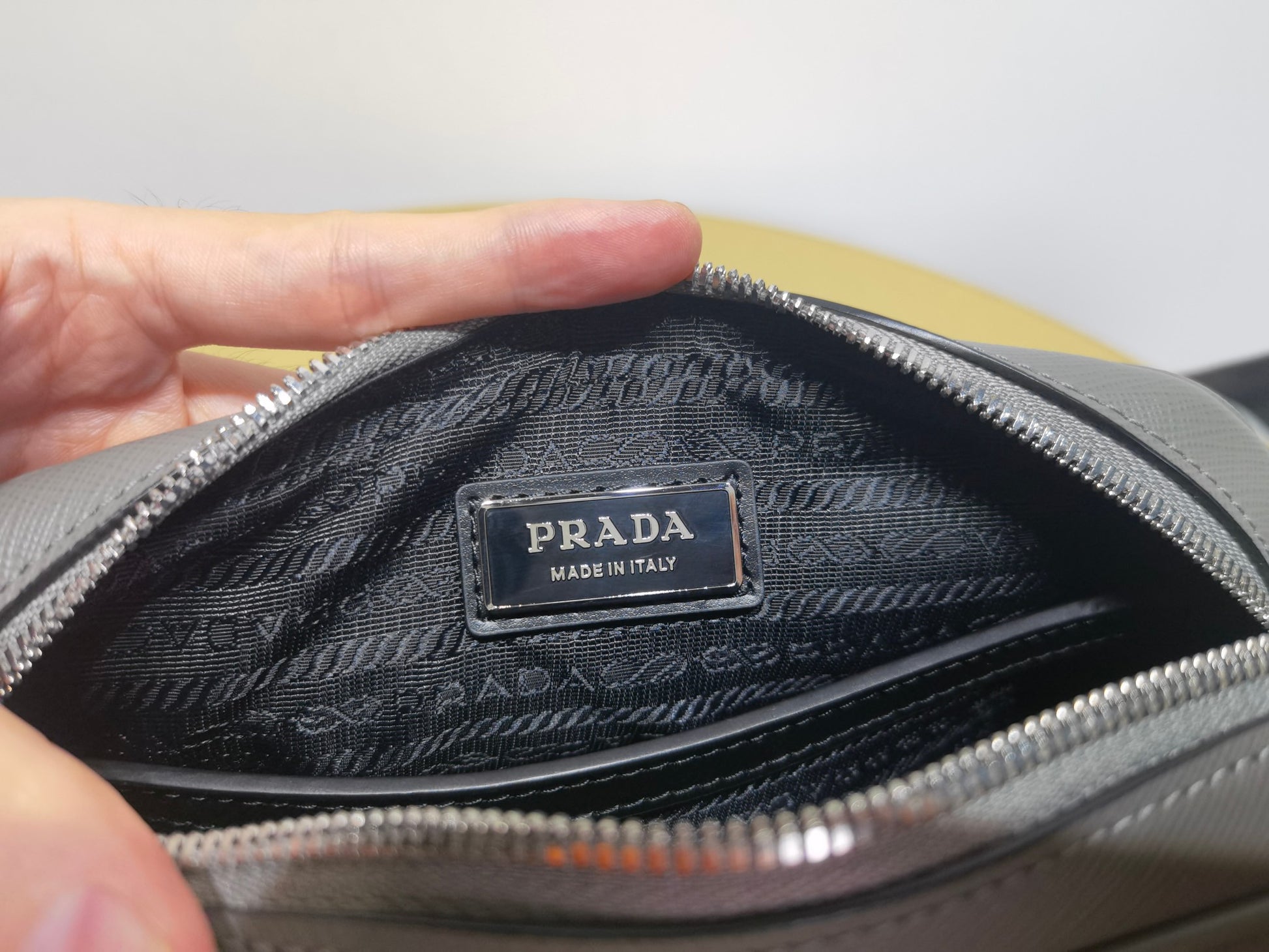 Prada Saffiano Shoulder Bag 2VH170 Black - View 6