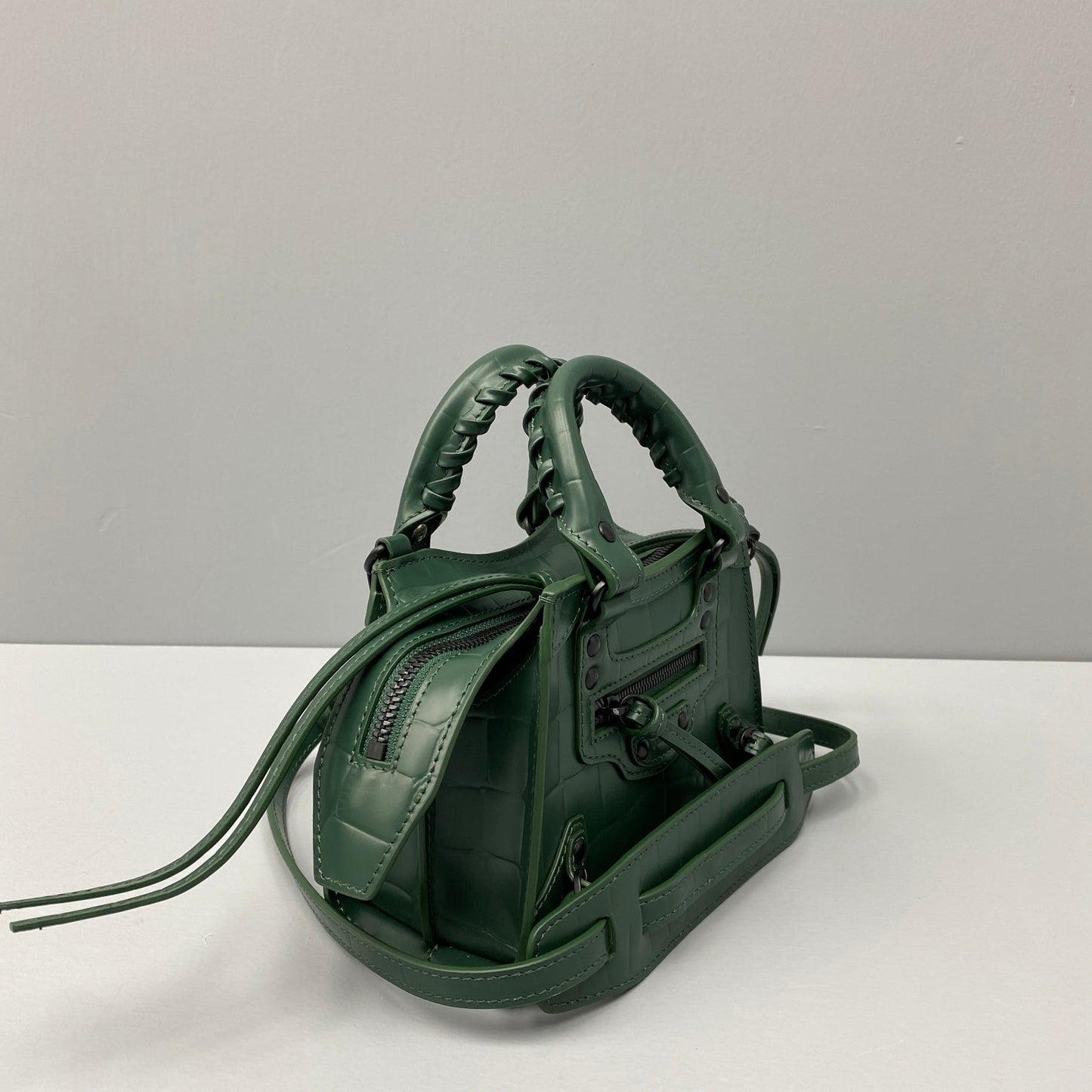 balenciaga neo classic mini size army green 92535