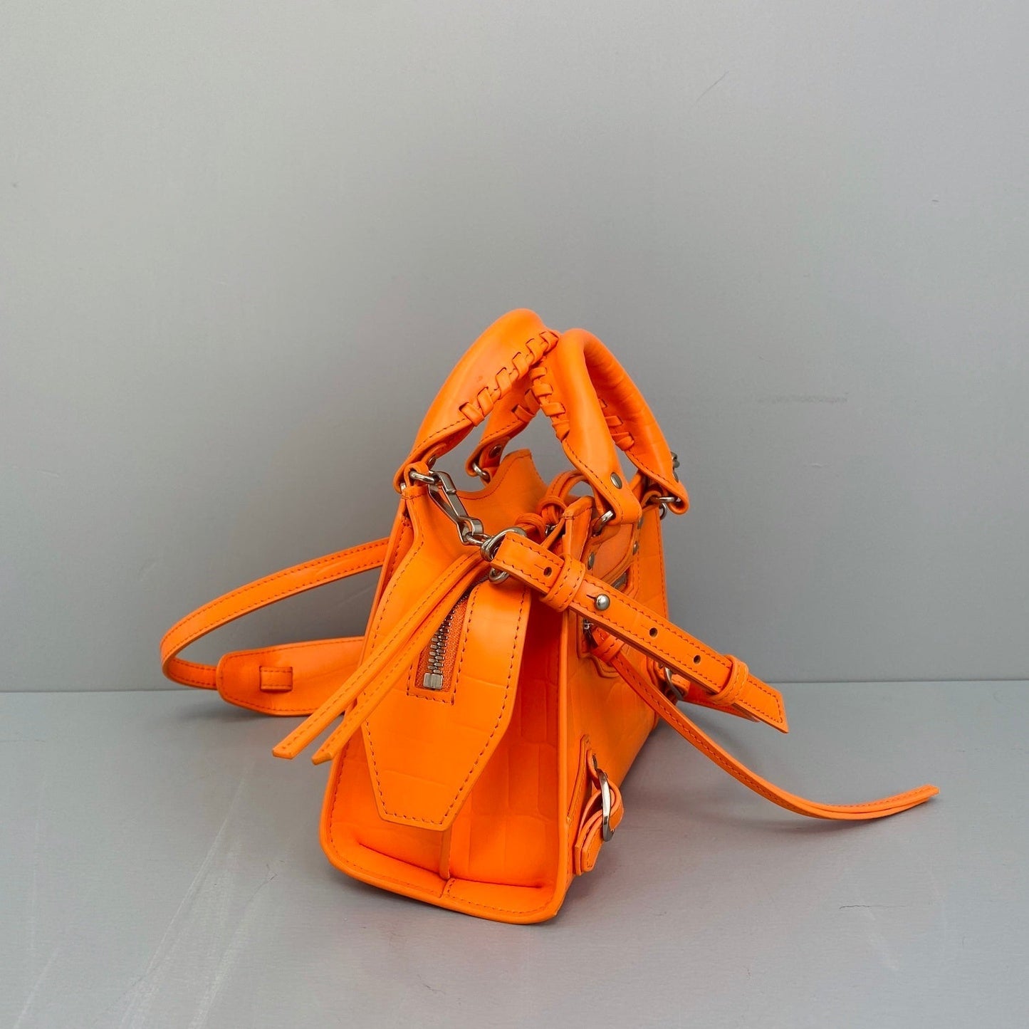 balenciaga bag orange neo classic small size 92353
