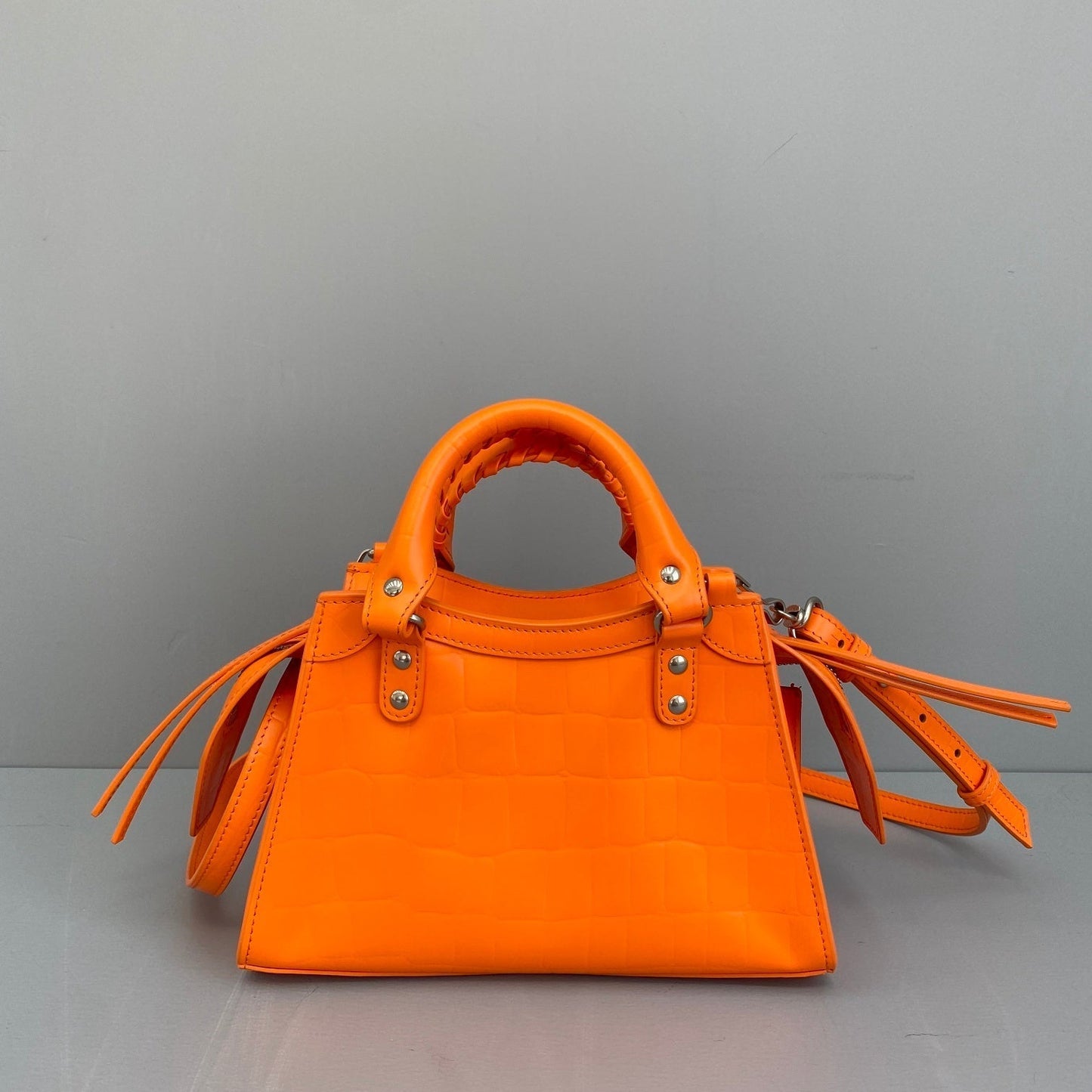 balenciaga bag orange neo classic small size 92353