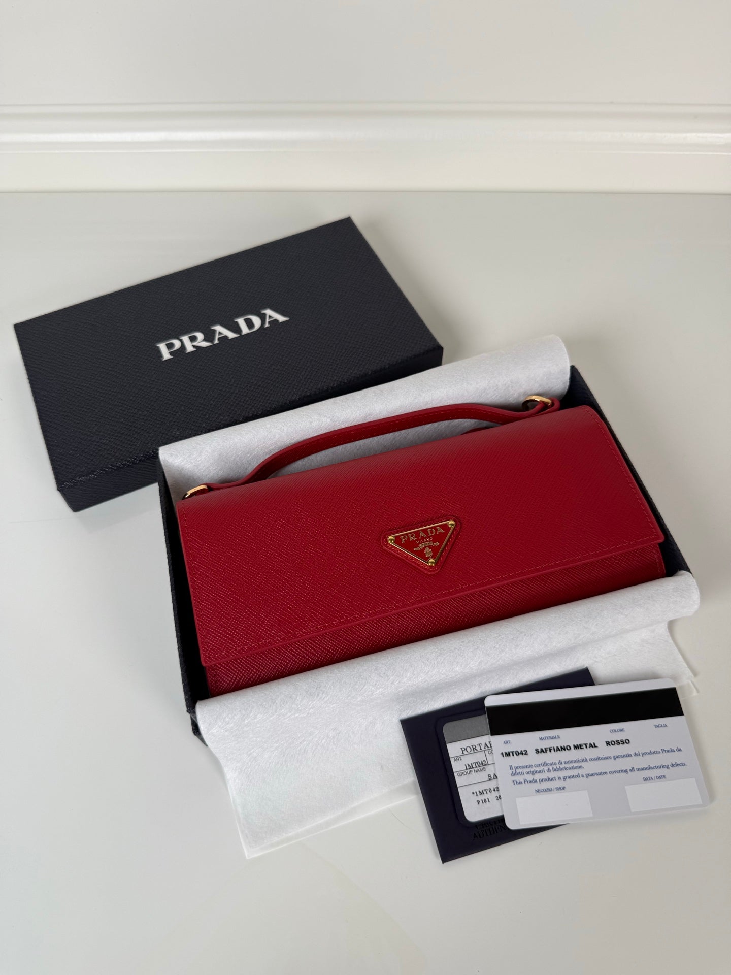 Prada 1MT042 Wallet Red - View 9