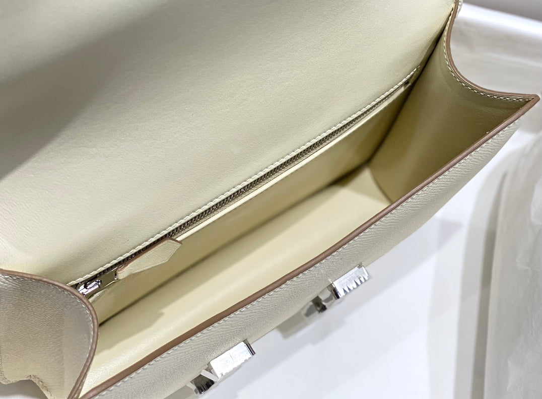 Hermès Constance 23 Milkshake White Silver Hardware 26050923
