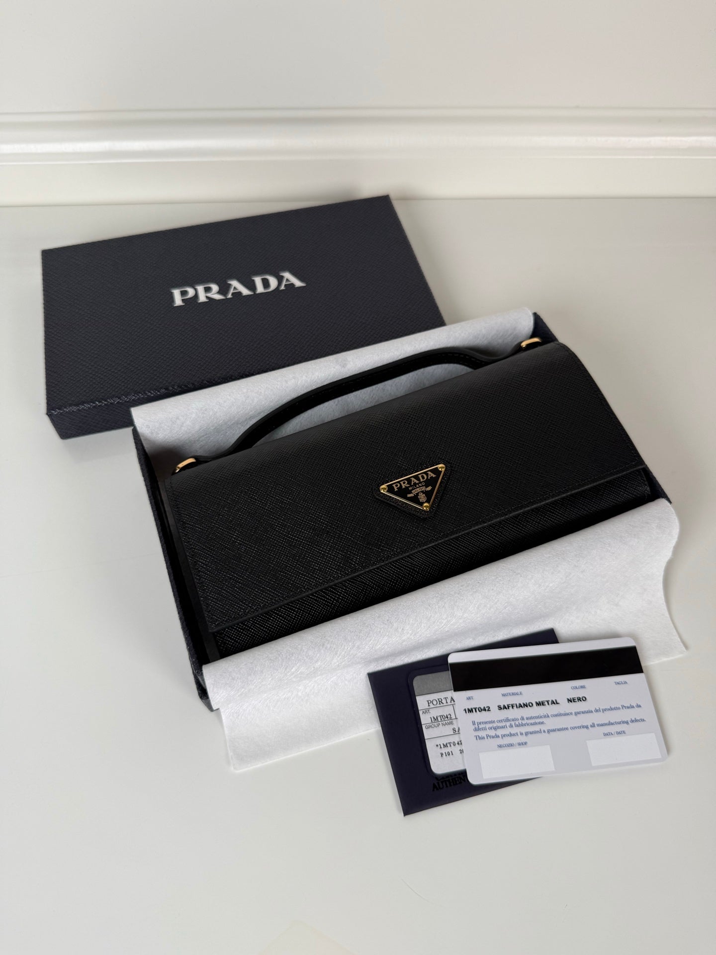 Prada 1MT042 Wallet Black - View 7