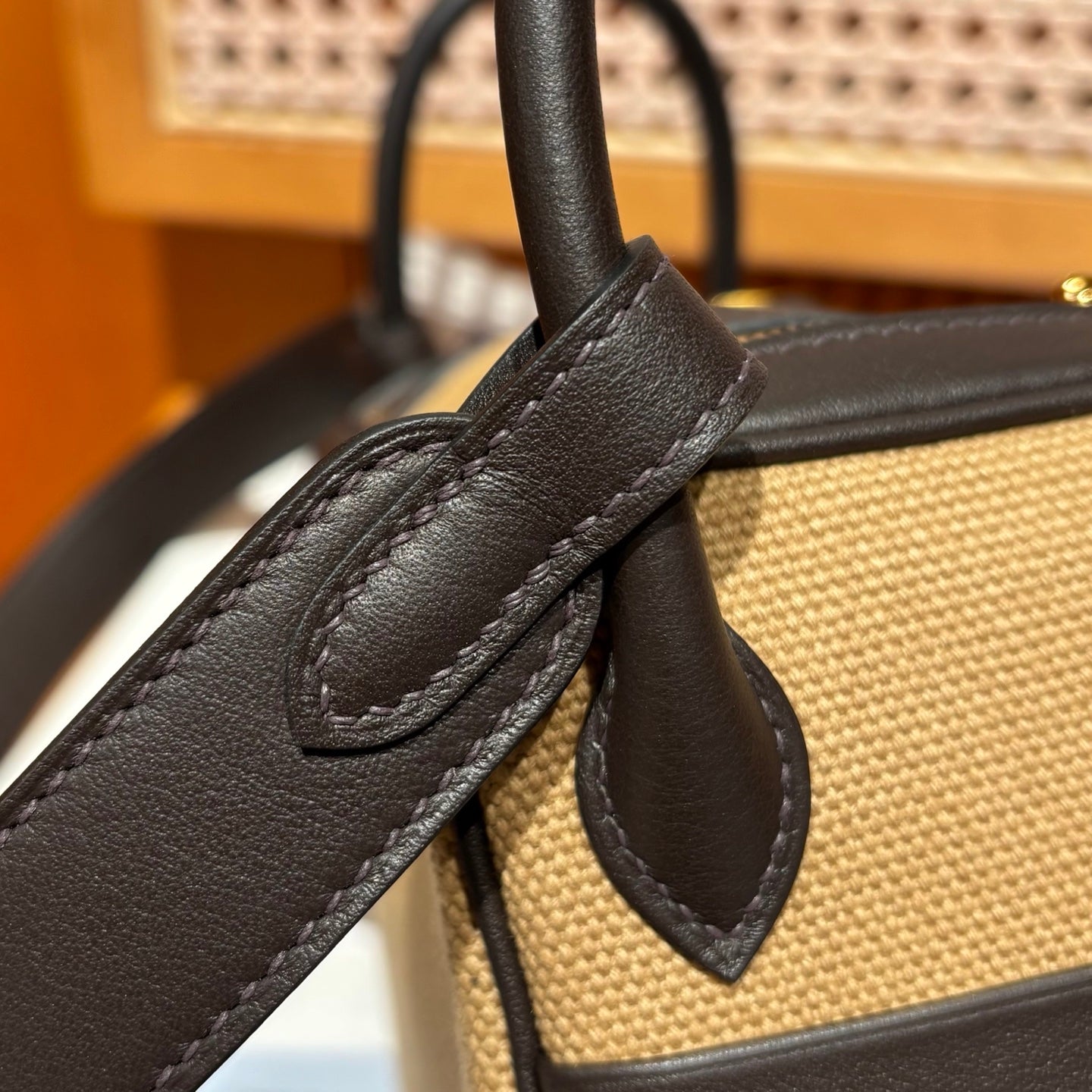 Hermes Lindy 19 Canvas Mousse Date Brown LD2607301