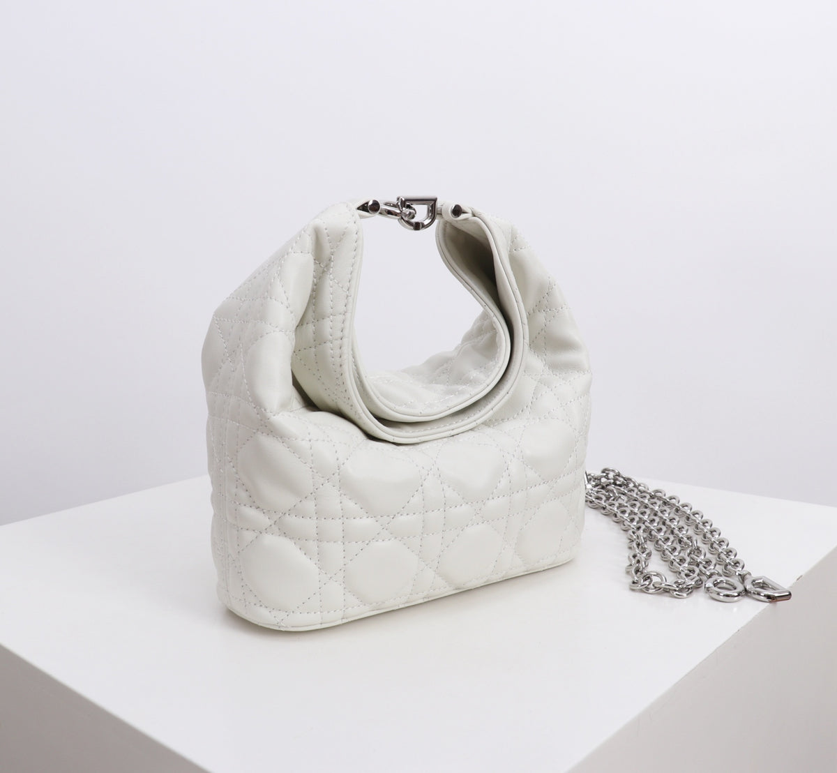 Dior Jonathan Anderson Mini White Silver Hardware 1538S