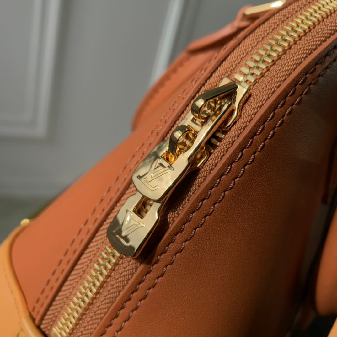 alma bb full leather m91606 brown handbag