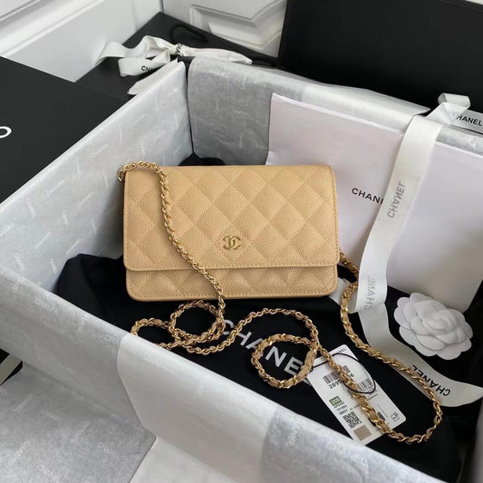 ap0250 woc shoulder bag cross body bags handbag apricot lambskin caviar