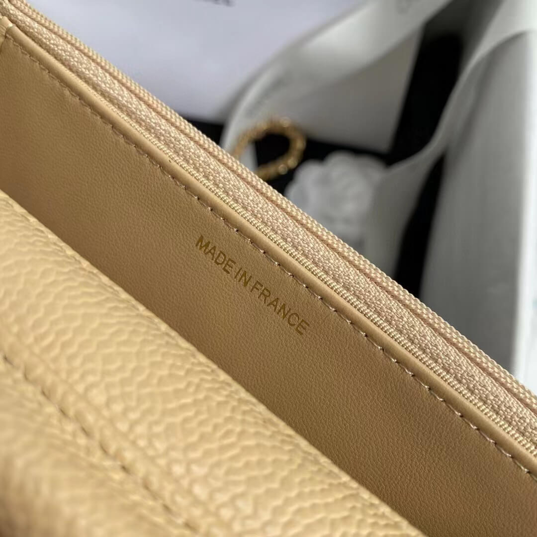 ap0250 woc shoulder bag cross body bags handbag apricot lambskin caviar