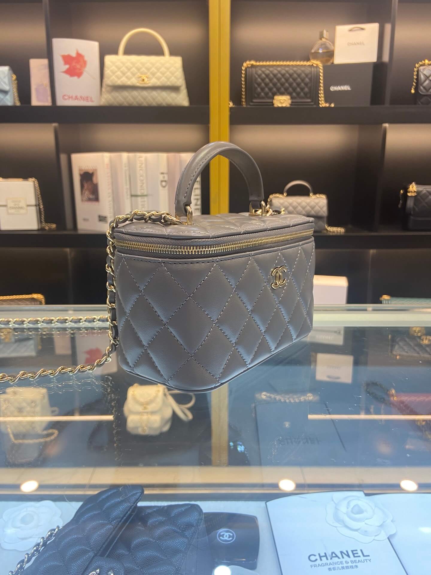 ap2199 handbag shoulder bag cross body bags grey lambskin luggage
