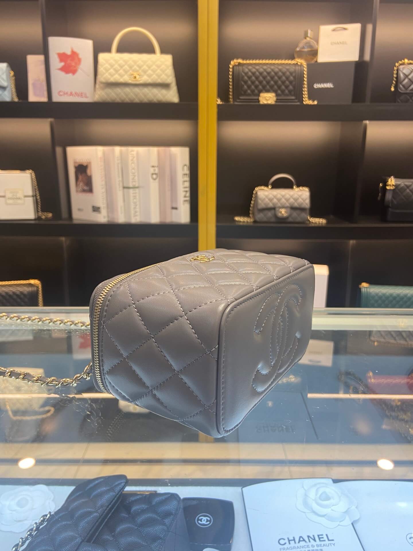 ap2199 handbag shoulder bag cross body bags grey lambskin luggage