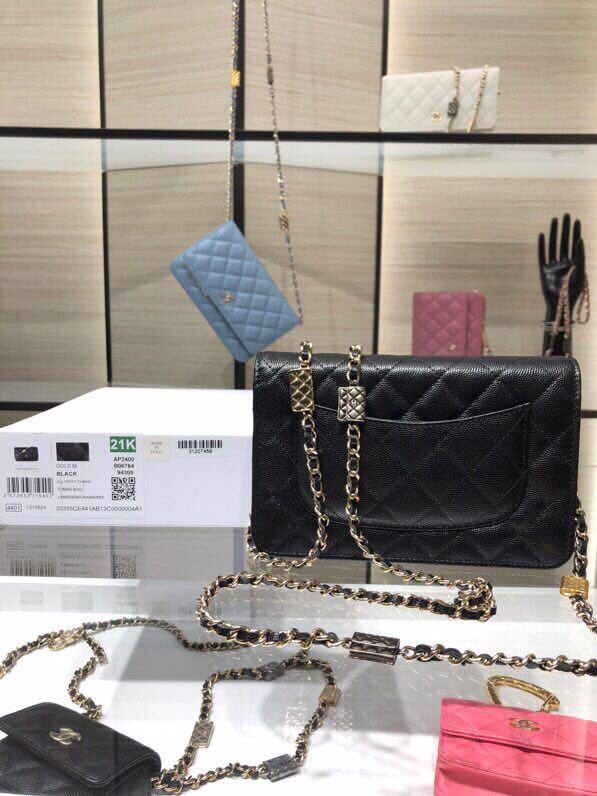 ap2400 woc shoulder bag cross body bags black lambskin caviar