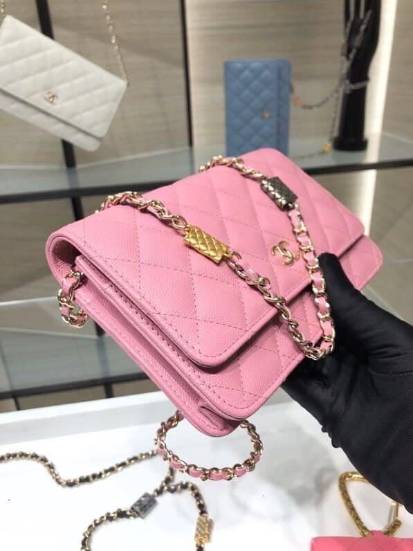 ap2400 woc shoulder bag cross body bags pink lambskin caviar