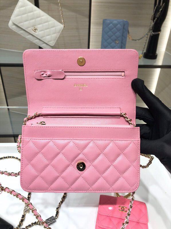 ap2400 woc shoulder bag cross body bags pink lambskin caviar