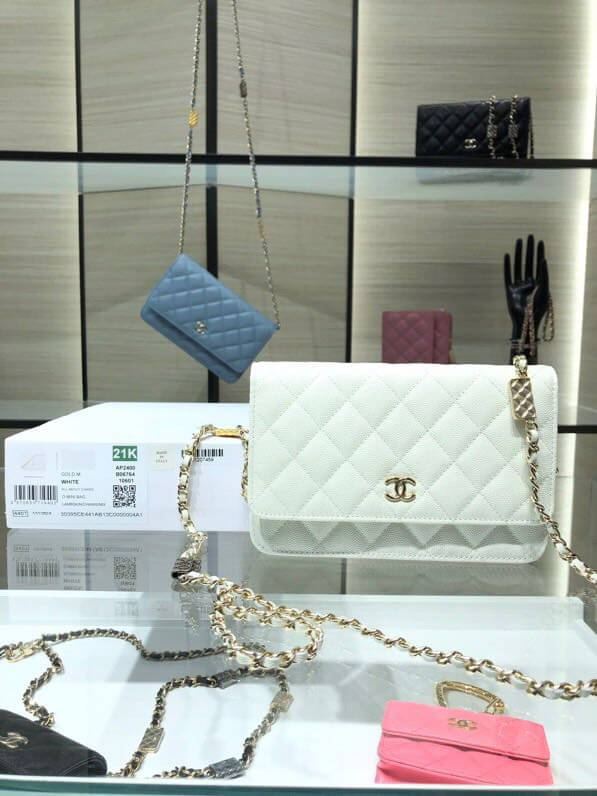 ap2400 woc shoulder bag cross body bags white lambskin caviar