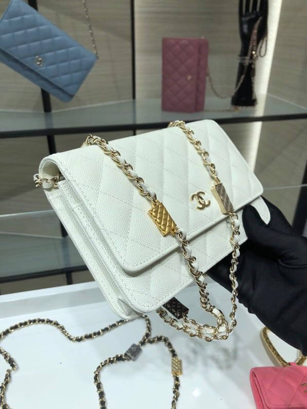 ap2400 woc shoulder bag cross body bags white lambskin caviar