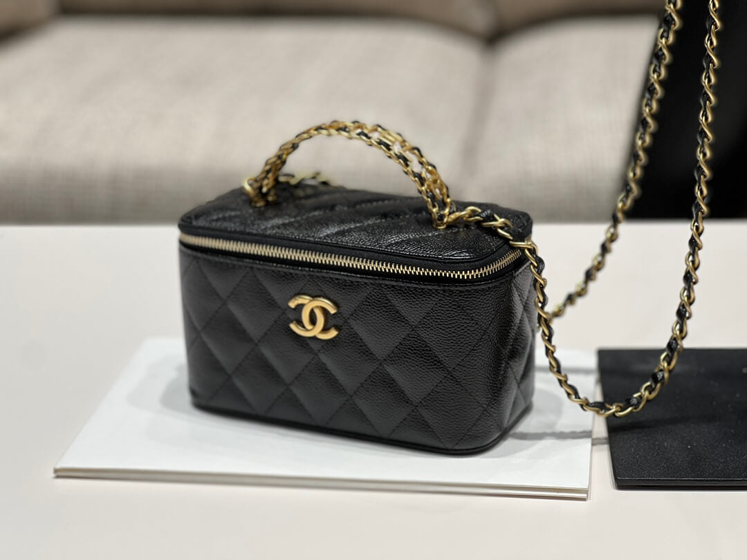 cha ap2805 2022cc crossbody bag haas caviar leather black