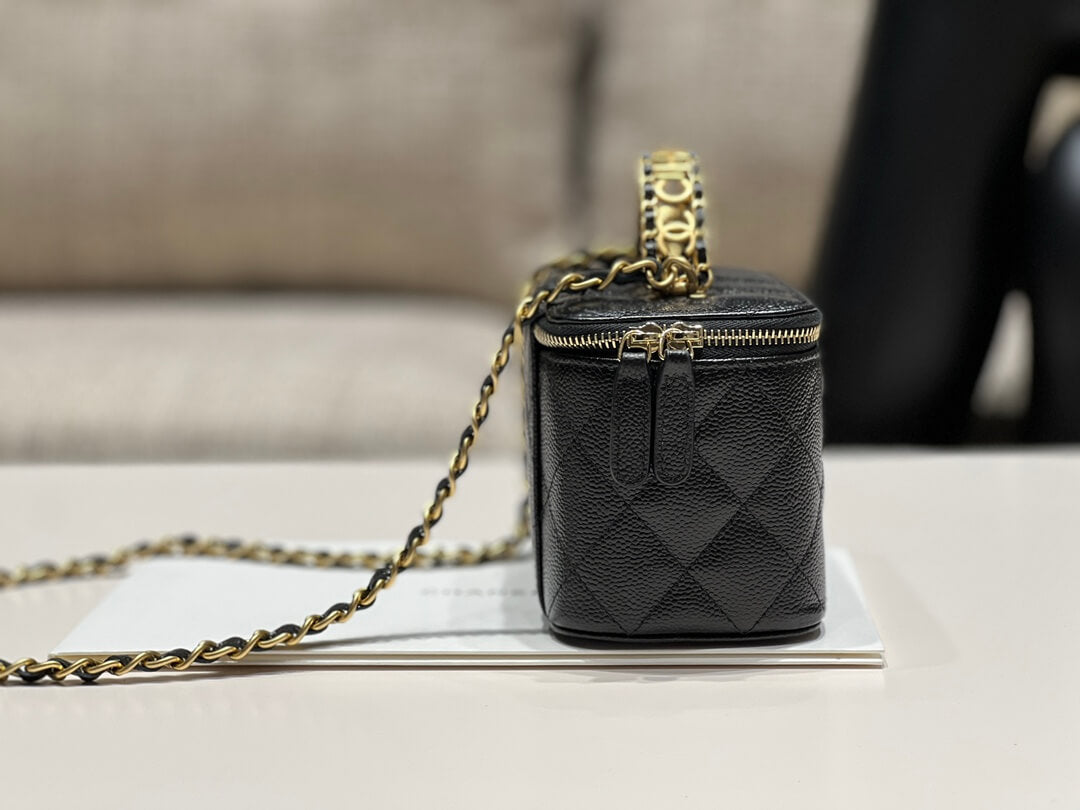 cha ap2805 2022cc crossbody bag haas caviar leather black