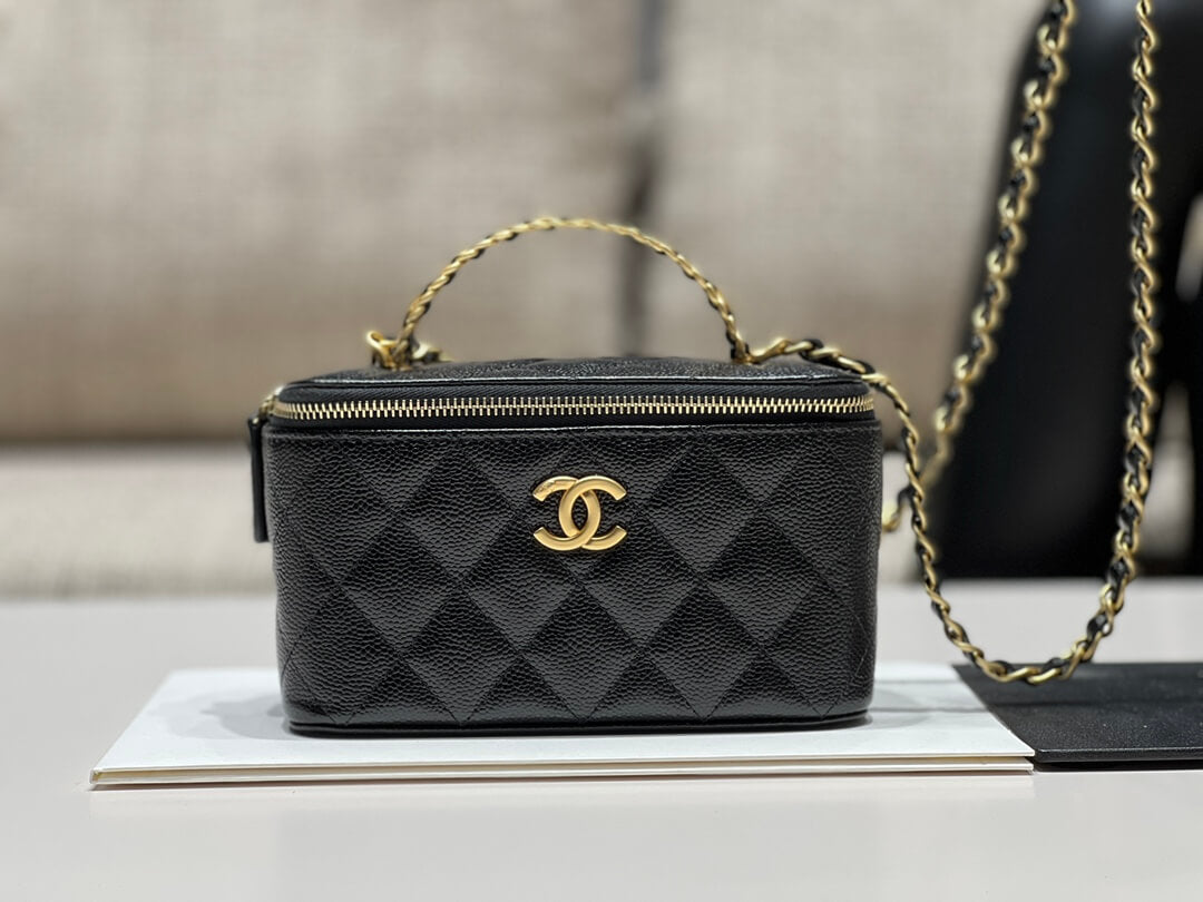 cha ap2805 2022cc crossbody bag haas caviar leather black