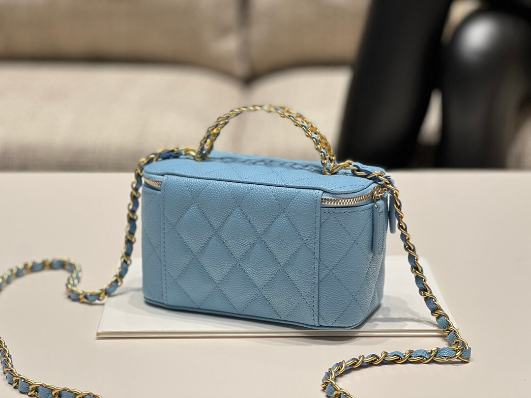 cha ap2805 2022cc crossbody bag haas caviar leather blue