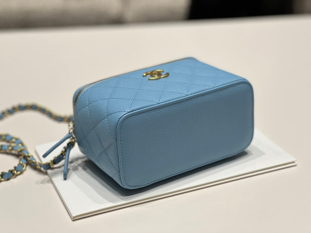 cha ap2805 2022cc crossbody bag haas caviar leather blue