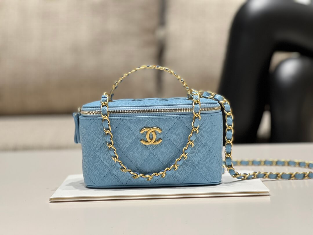 cha ap2805 2022cc crossbody bag haas caviar leather blue