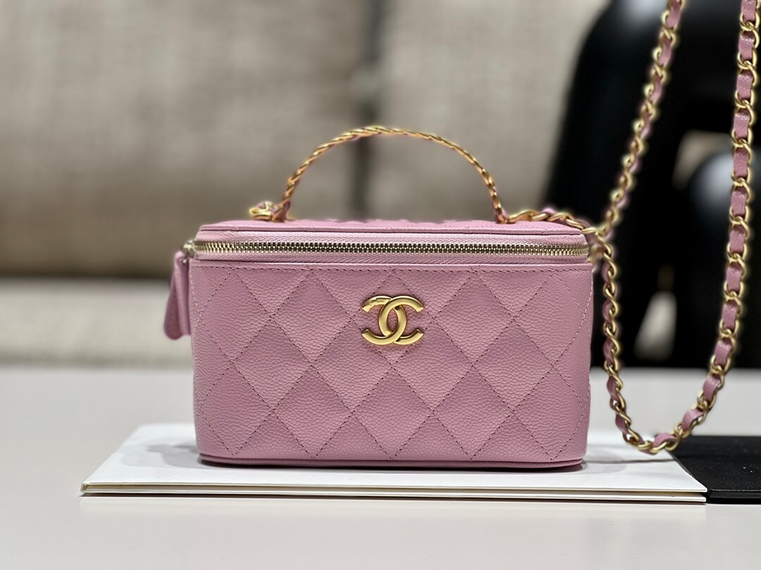 cha ap2805 2022cc crossbody bag haas caviar leather pink