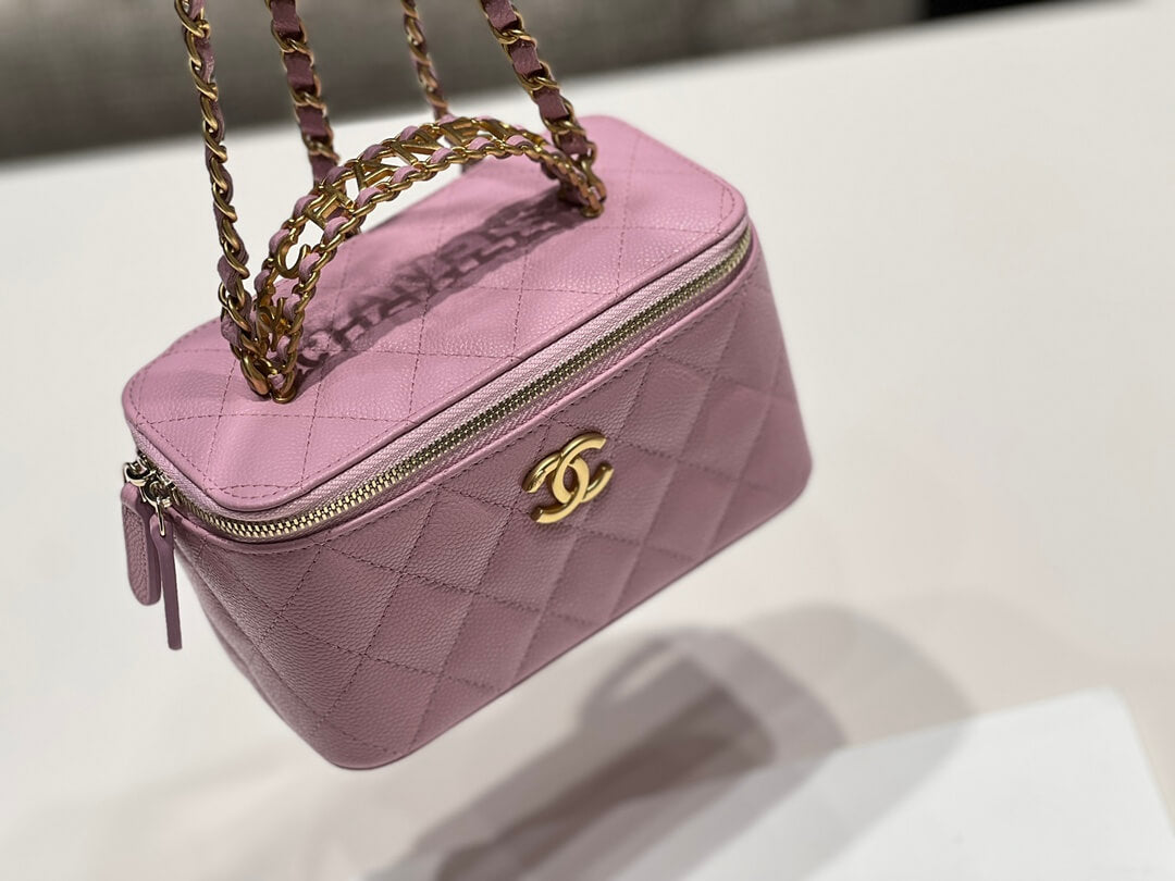cha ap2805 2022cc crossbody bag haas caviar leather pink
