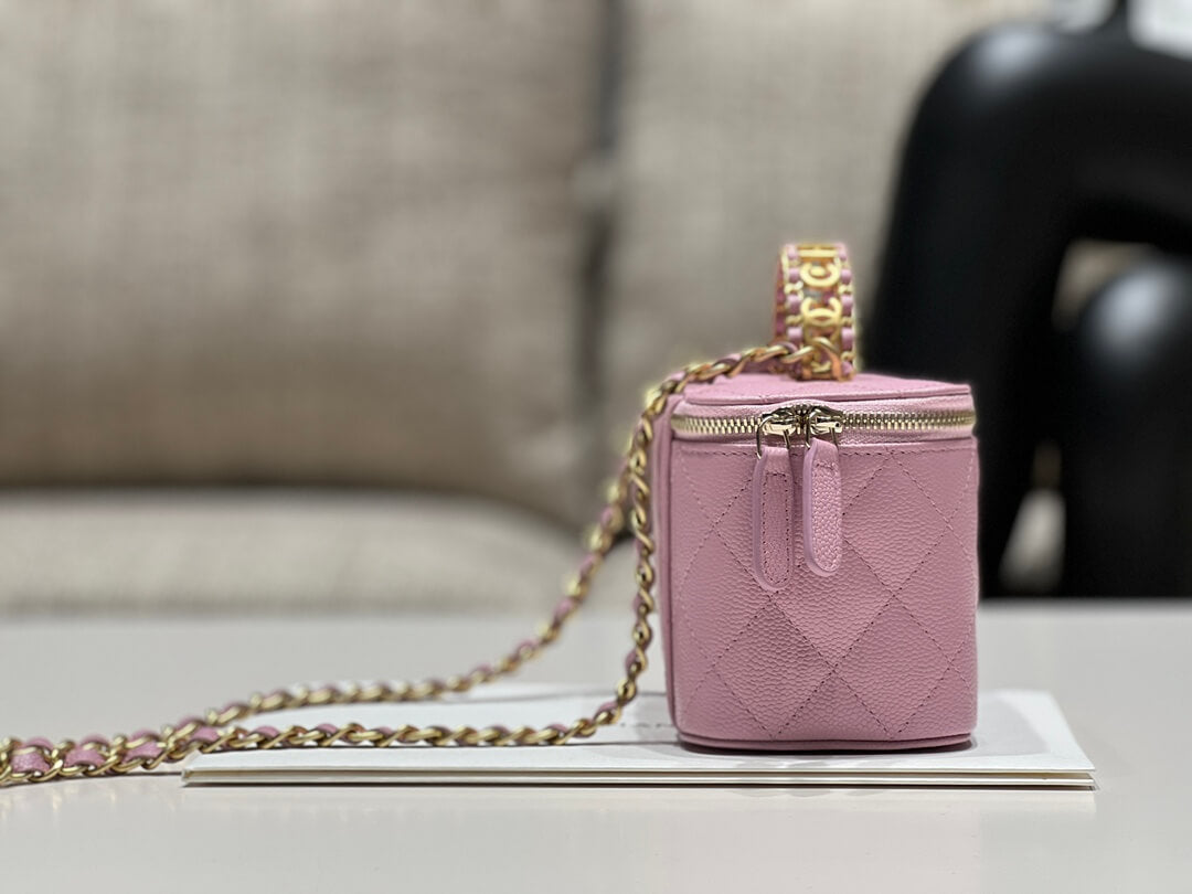 cha ap2805 2022cc crossbody bag haas caviar leather pink