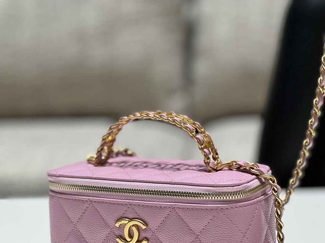 cha ap2805 2022cc crossbody bag haas caviar leather pink
