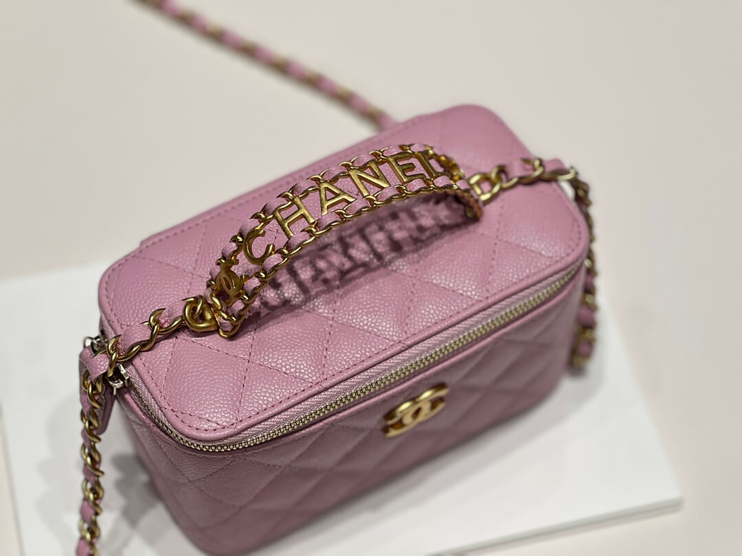 cha ap2805 2022cc crossbody bag haas caviar leather pink