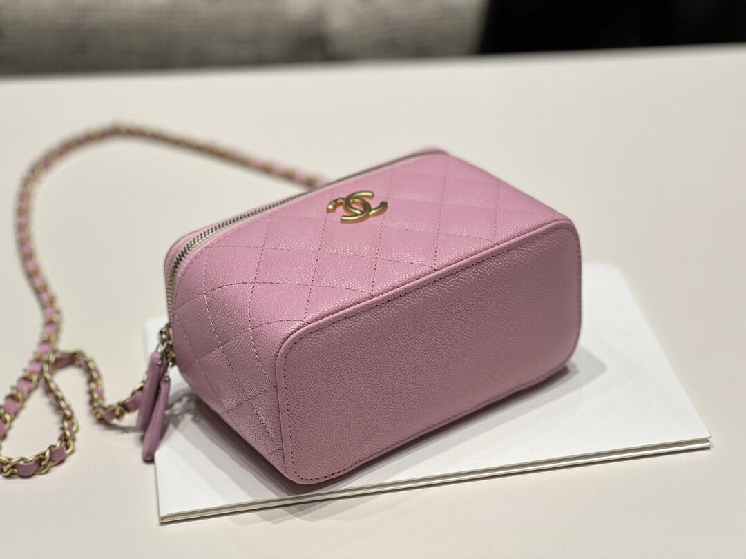 cha ap2805 2022cc crossbody bag haas caviar leather pink