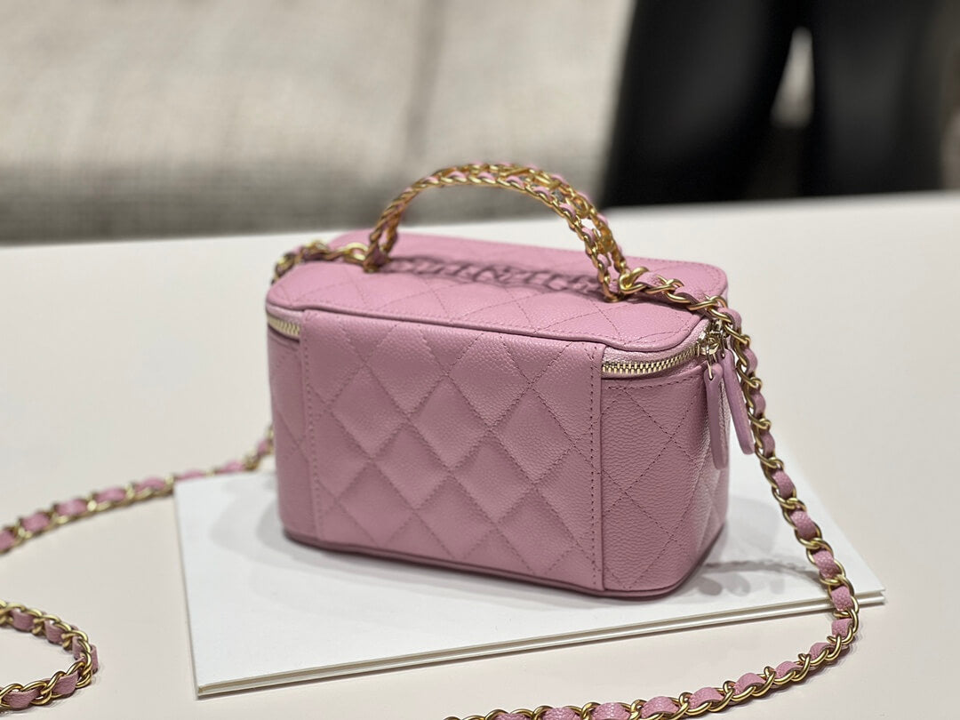 cha ap2805 2022cc crossbody bag haas caviar leather pink
