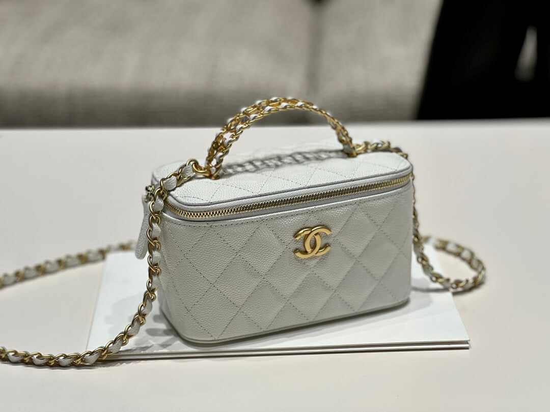 cha ap2805 2022cc crossbody bag haas caviar leather white