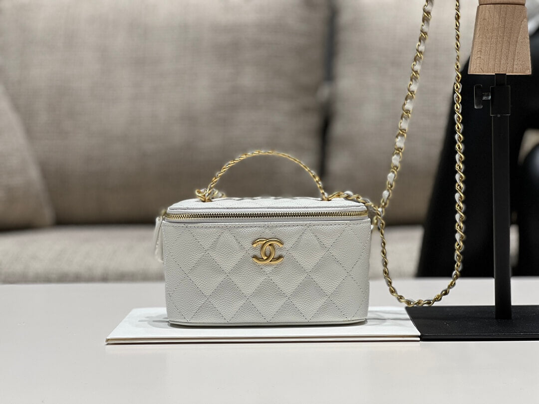 cha ap2805 2022cc crossbody bag haas caviar leather white