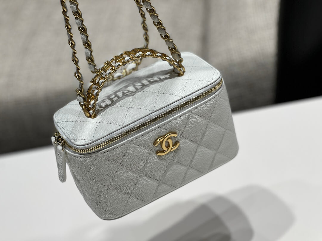 cha ap2805 2022cc crossbody bag haas caviar leather white