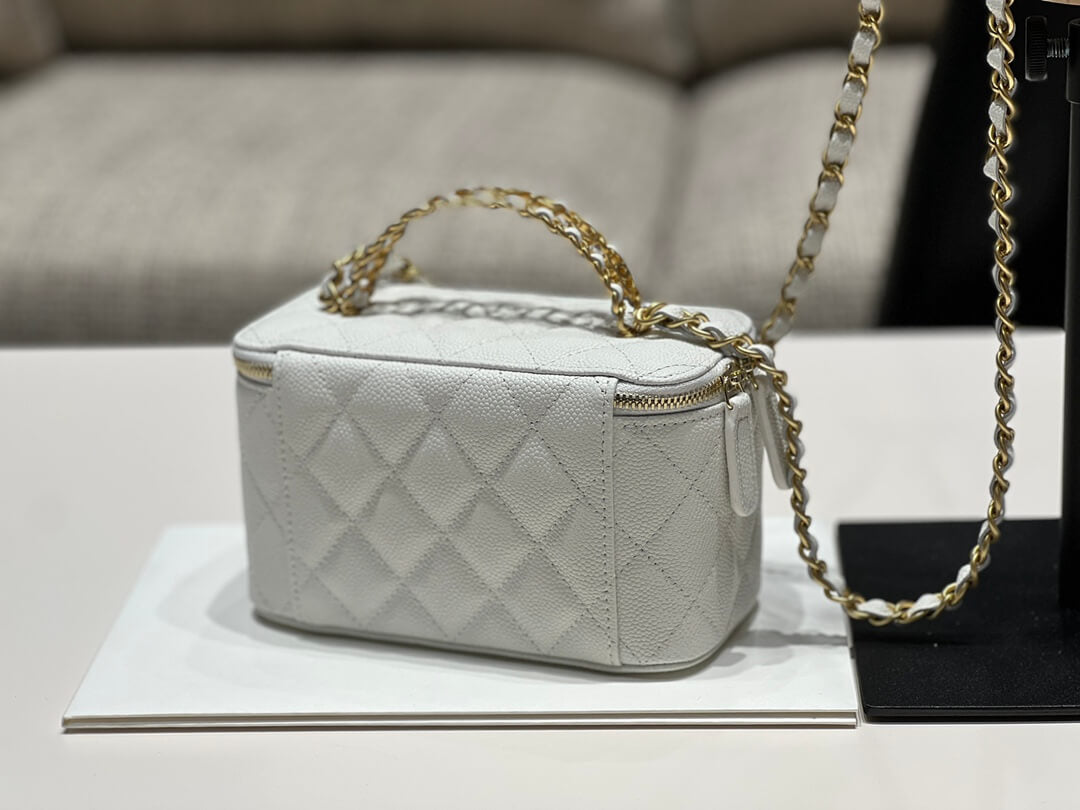 cha ap2805 2022cc crossbody bag haas caviar leather white