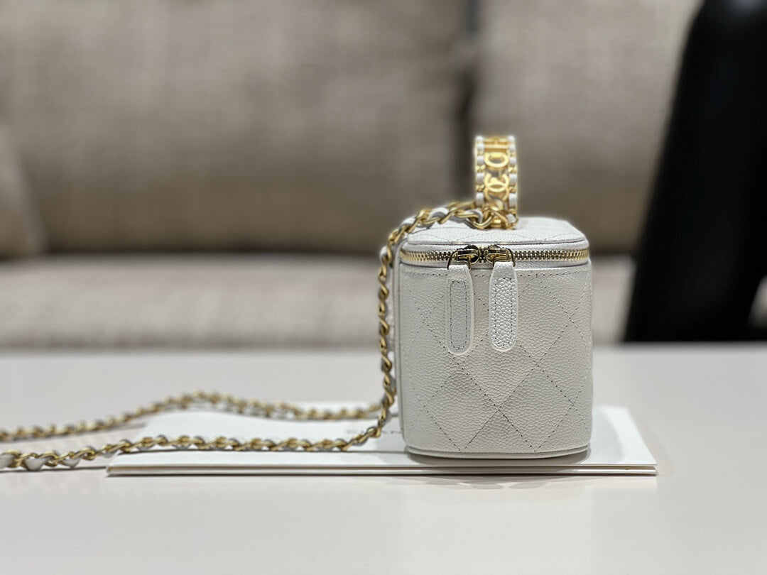 cha ap2805 2022cc crossbody bag haas caviar leather white