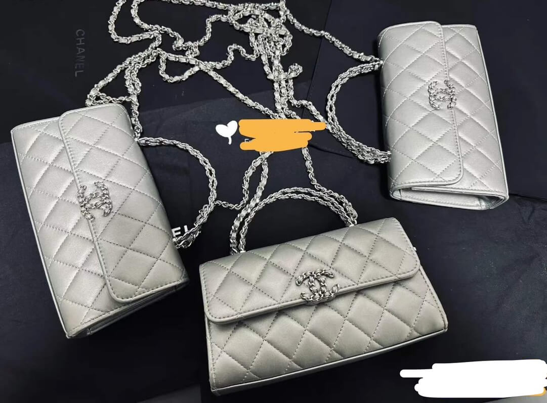 cha ap3238 silver leahter handbag crossbody bag newest design