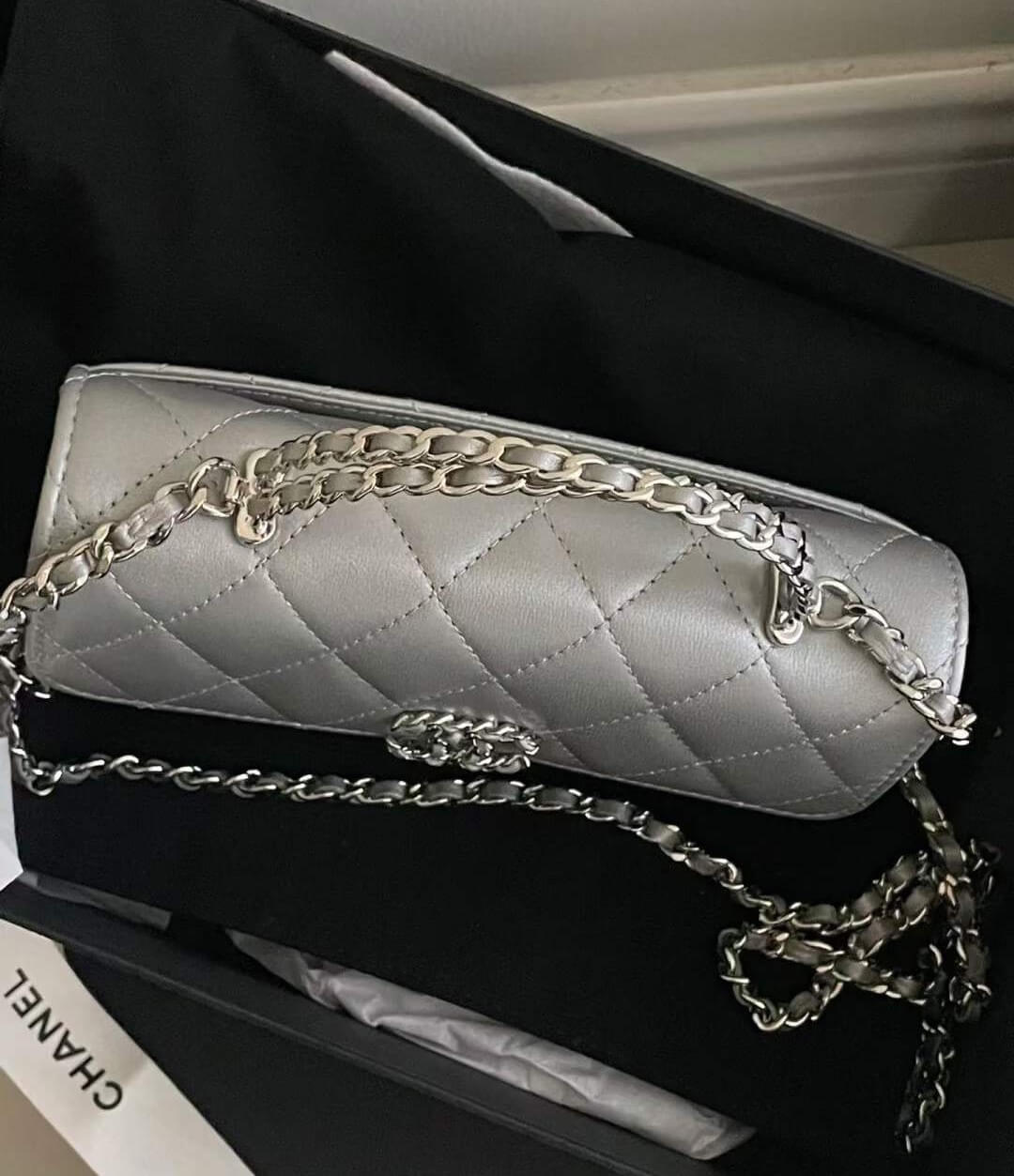 cha ap3238 silver leahter handbag crossbody bag newest design