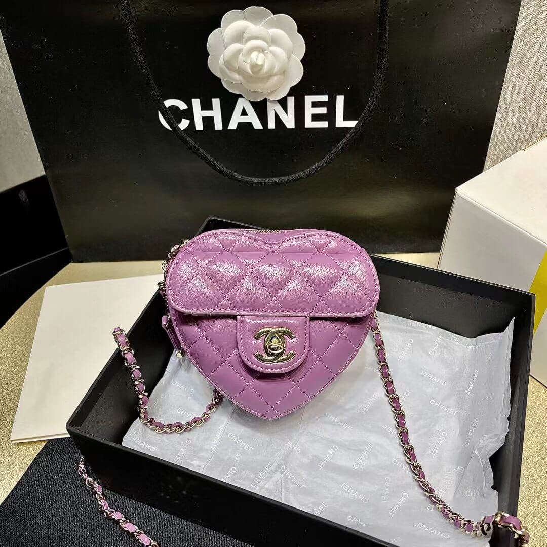 as3191 cha heart bag 22s purple crossbody bag