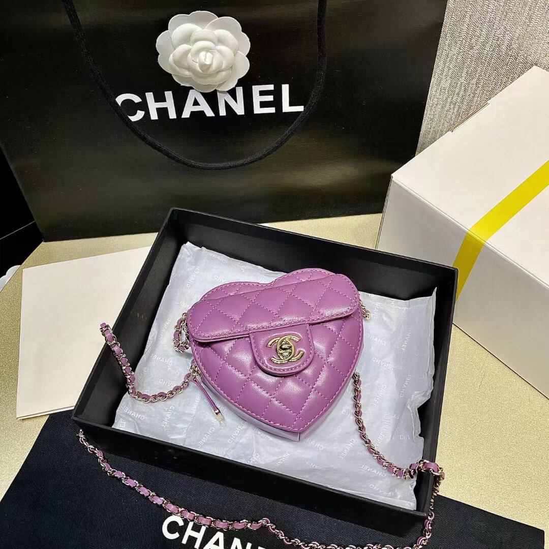as3191 cha heart bag 22s purple crossbody bag