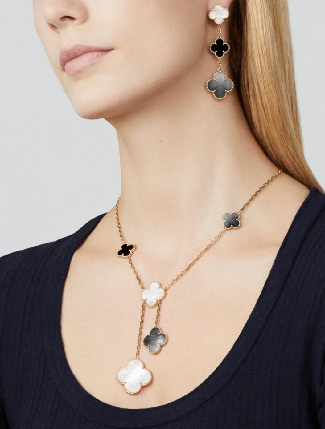 advanced limited edition three flower four leaf clover necklace xl13168a1