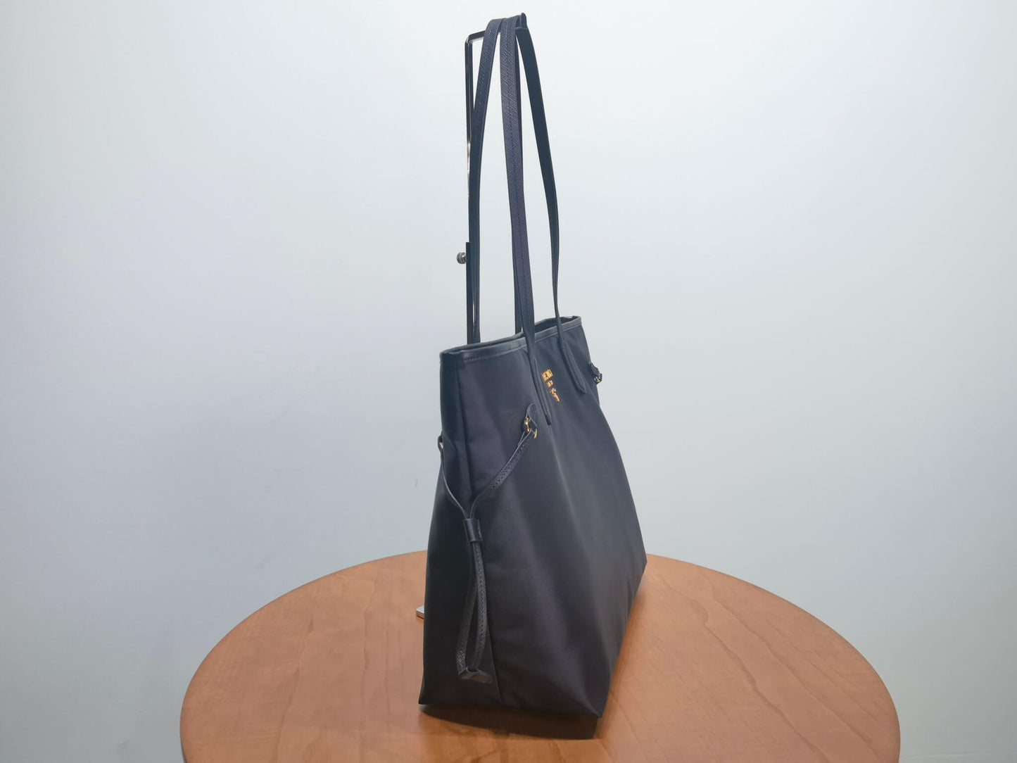 PRA BLACK RECYCLED NYLON TOTE Shoping HANDBAG 1BG955